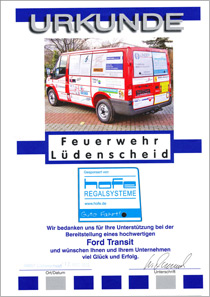 Engagement bei der Finanzierung des Fahrzeuges der Stadt Lüdenscheid